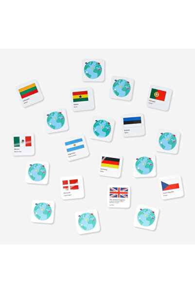 Flying Tiger Copenhagen Ülke Bayraklı Hafıza Oyunu