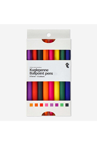 Flying Tiger Copenhagen 8'li Çok Renkli Tükenmez Kalem