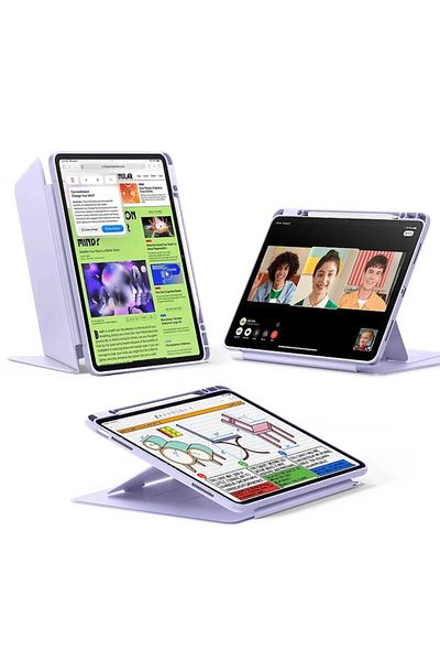WOW Husa compatibila cu iPad Air 13 2024/Air 13 2025, I71, Piele ecologica, Mov