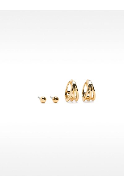 PARFOIS Gold Renk Küpe Seti