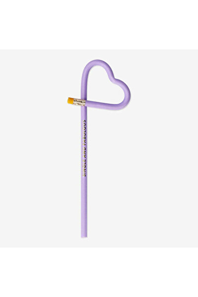 Flying Tiger Copenhagen Kalp Şekilli Mor Kurşun Kalem 17 cm