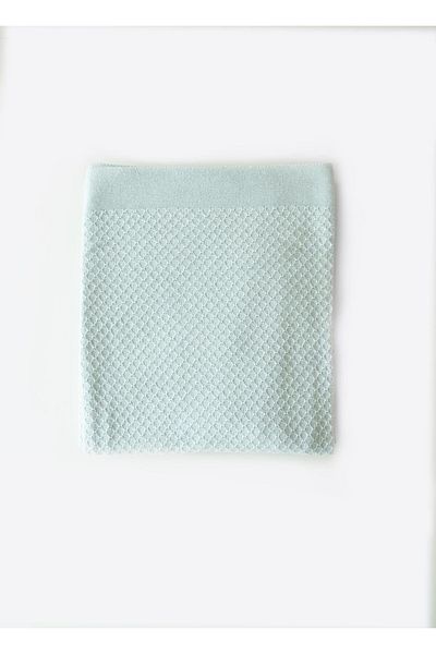 kitikate Organic Knitwear Pique Blanket Blue
