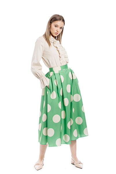 RVL Blue polka dot skirt