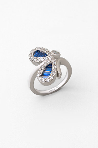 So CHIC... Yakamoz Kanatları 18 Ayar Beyaz Altın Kaplama Gümüş Yüzük