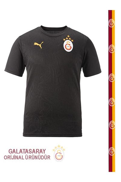 Galatasaray Licensed Puma a Team Training 5 Star T-Shirt Scarf and Bracelet Gift Wooden Boxed