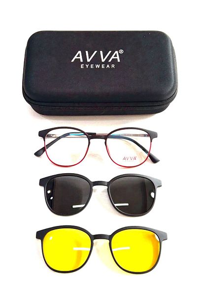 Avva 2127 C4 Polarized&Antifar Clip on Unisex Sunglasses