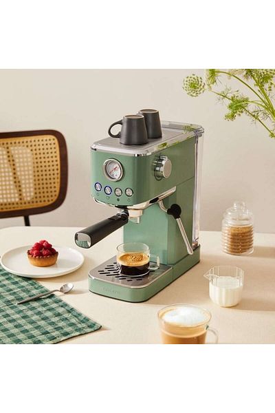 Create Retro semi-automatic espresso machine, CREATE, Thera Classic Compact, sage
