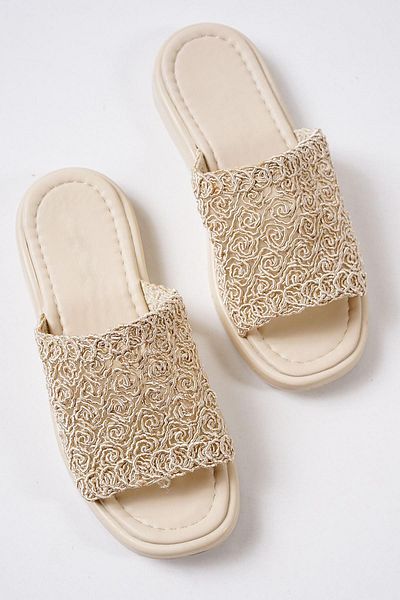 Celira Nude Knitted Slippers