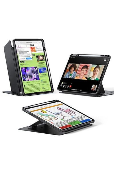 SOHO Protective Case for iPad Air 13 2024/Air 13 2025, N71, Leather, Deep Dark