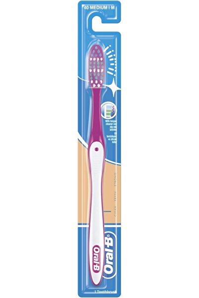 Oral-B Classic Toothbrush for Clean, Fresh, and Strong Teeth 7214, Medium 40