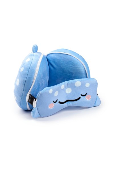 Relaxeazzz Children's Travel Pillow and Eye Mask-Adoramals Aoi the Whale Shark