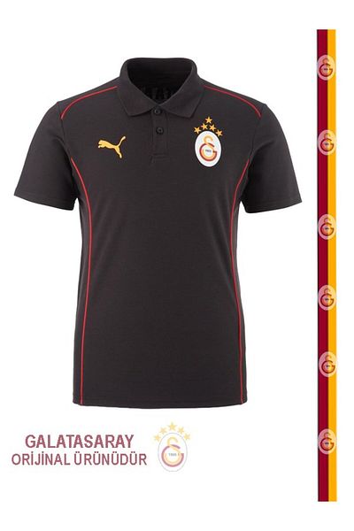 Galatasaray Original Puma a Team 5 Star Polo T-Shirt Scarf and Bracelet Gift Wooden Boxed