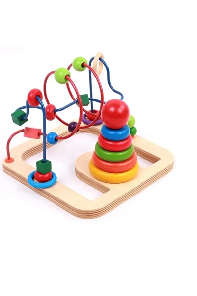 SDX Market Jucărie educativă Montessori pentru abilități motorii 2 în 1 Labir...