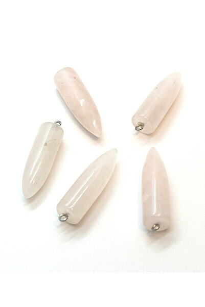 Yıldırım خرز قلادة من حجر اليشم الأبيض الطبيعي - لصنع المجوهرات 45 × 11 ملم