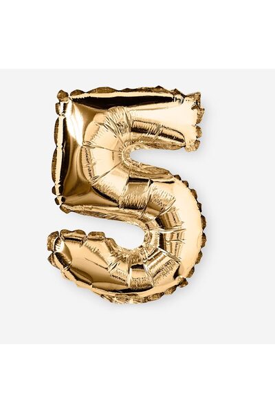 Flying Tiger Copenhagen 5 Numaralı Gold Folyo Balon