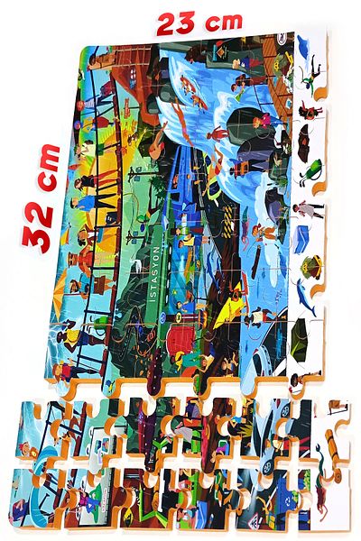EVAKANCA 54 Piece Find the Difference Thick Children's Puzzle Jigsaw Puzzle Tourist