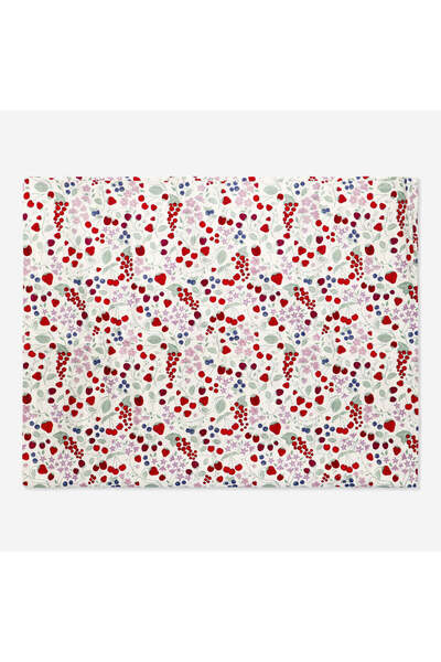 Flying Tiger Copenhagen Çilek Desenli Pamuklu Masa Örtüsü