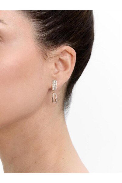 PARFOIS Zirkon Taşlı Uzun Dikdörtgen Küpe