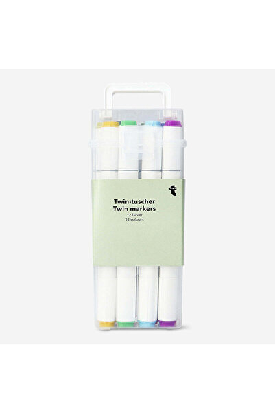 Flying Tiger Copenhagen 12'li Çift Taraflı Fosforlu Kalem Seti