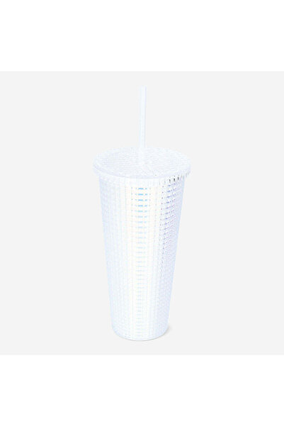 Flying Tiger Copenhagen Beyaz Pipetli Plastik Bardak