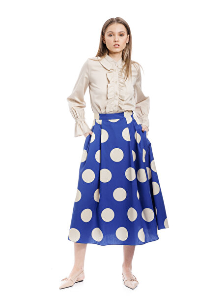 RVL Blue polka dot skirt