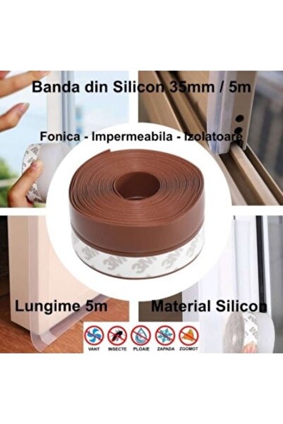 SOHO Bandă adezivă de etanșare impermeabilă, 500 x 3,5 cm, maro