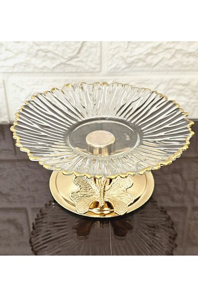 atabey home 6 Pieces Butterfly Foot Presentation Plate 13 cm & Turkish Delight & Coffee