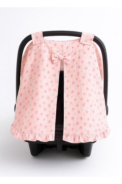 kitikate Organic Flowers Stroller Cover Pink