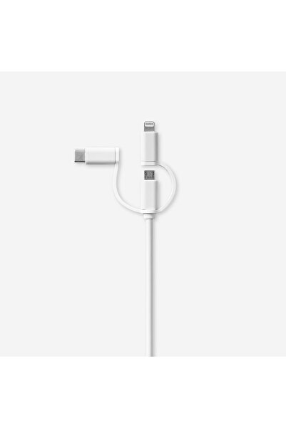 Flying Tiger Copenhagen Beyaz 3'ü Bir Arada Şarj Kablosu 300 cm