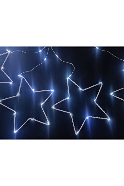 SDX Market Brad de Crăciun decorativ, lungime 2,4 m cu 8 stele, alb rece