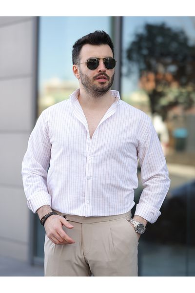 BASEL.CO Striped Linen Shirt