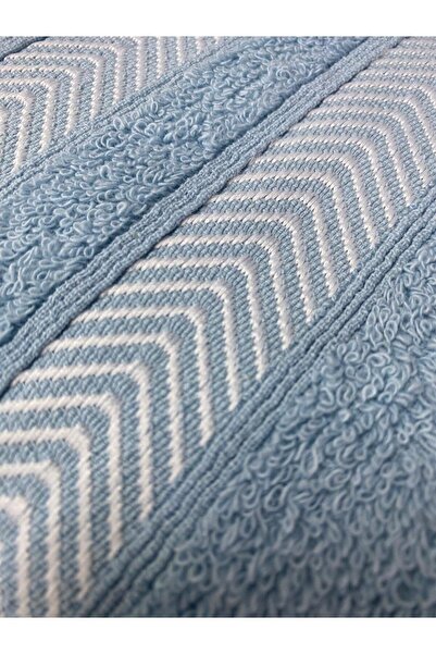 Teksev Lora 3-Piece Bath Towel Set – 100X150 cm 100% Cotton, Soft Textured, Knitted Fringe