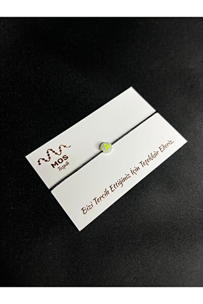 Mos Tespih Letter a Adjustable Drawstring Lucky Bracelet