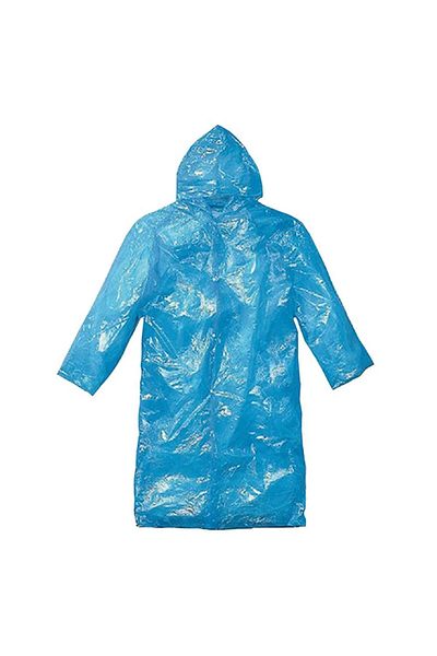 Bibilel Rain Poncho with Hood, Universal Size, Blue