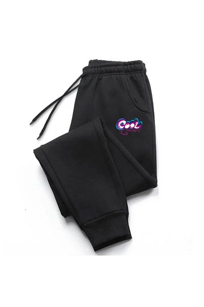 StartMore Black Cool Printed Women's Unisex Sweatpants