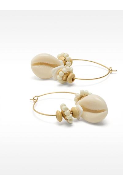 PARFOIS Deniz Kabuğu Detaylı Halka Küpeler