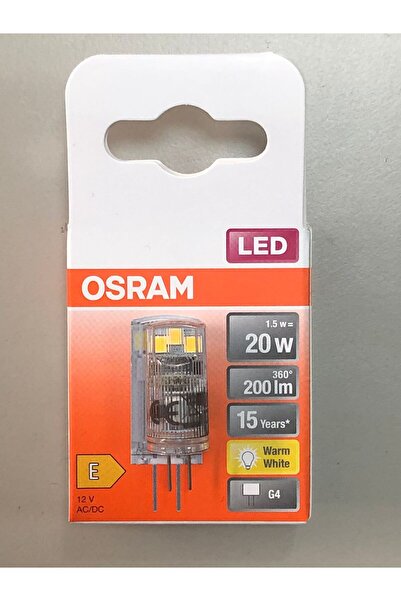 Osram 10 ADET G4 LED LAMBA 12V 1,5W=200 LÜMEN 2700 KELVİN SARI 15,000 SAAT 12...