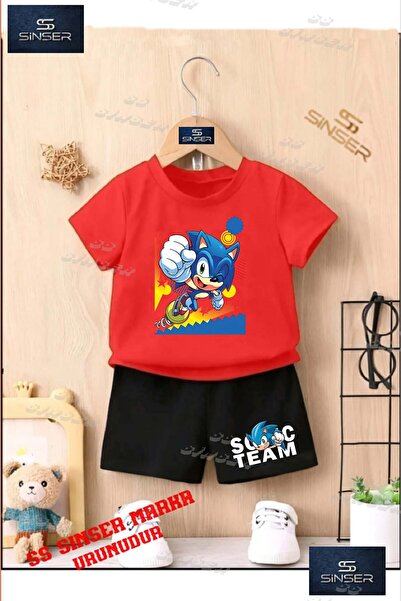 SS SİNSER Children's Unisex “Sonic Ziplayan Afis Icinde“ Special Printed Crew...