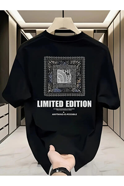 İSMTEXS تي شيرت من القطن الممشط مطبوع عليه حروف ذات طابع محدود الإصدار بأكمام قصيرة للجنسين من Zero Collar