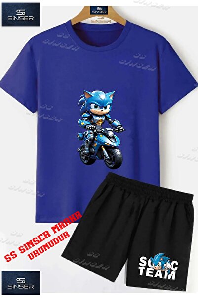 SS SİNSER Children's Unisex “Sonic Motoring“ Special Printed Crew Neck T-Shir...