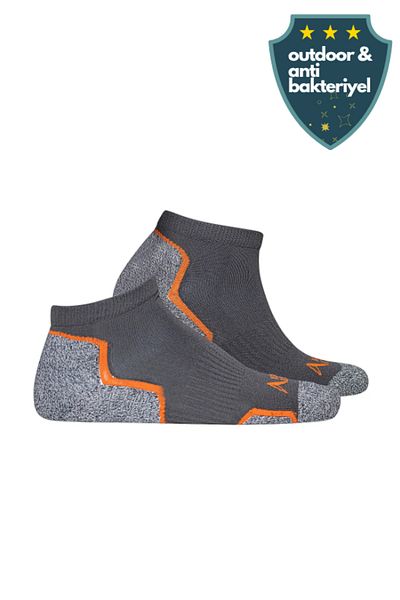 NORTH ICE Men's Sports Outdoor Booties Socks – Sweat Absorbent Anti-Slip Functional Structure Smoked