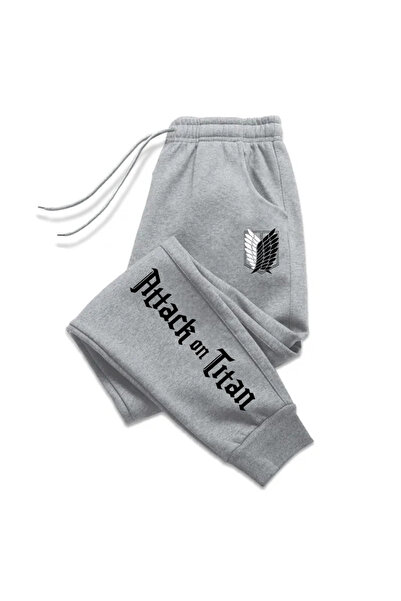 StartMore Gray Attack on Titan Printed Women's Unisex Sweatpants