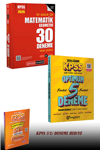Pegem Akademi Yayıncılık 2026 KPSS Genel Yetenek Genel Kültür Lisans Tamamı Ç...