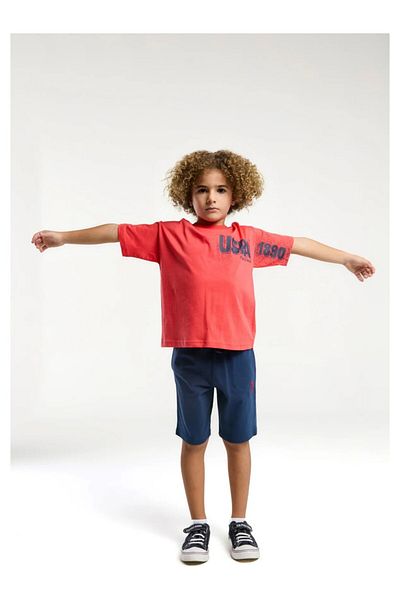 U.S. Polo Assn. U.S. Polo Assn. Red Boy's Shorts Suit