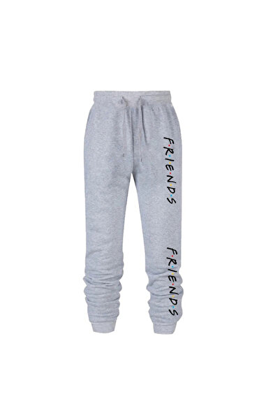 StartMore بنطال رياضي للجنسين مطبوع عليه Gray Friends