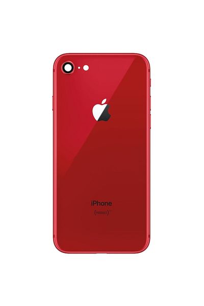 Apple Carcasă spate pentru iPhone 8 cu ramă centrală - Roșu