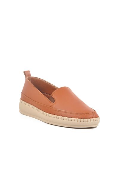 AYK'S Pantofi casual de damă din piele naturală maro F-7010 Z