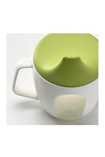 SOHO Cup with handles for children, BPA Free non-toxic material, 200ml, Green-white