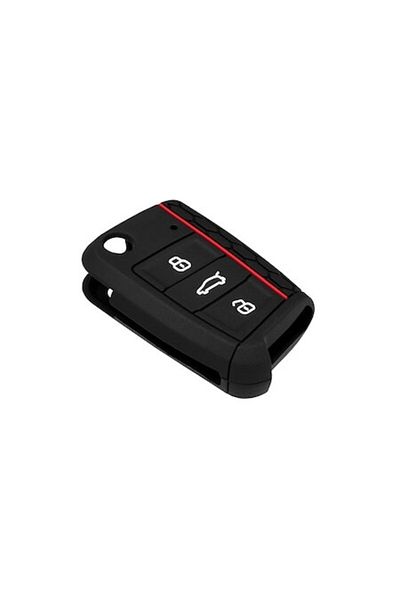 SOHO Husă cheie compatibilă cu Skoda Superb / Seat Toledo / VW Jetta, Tiguan, material silicon, negru