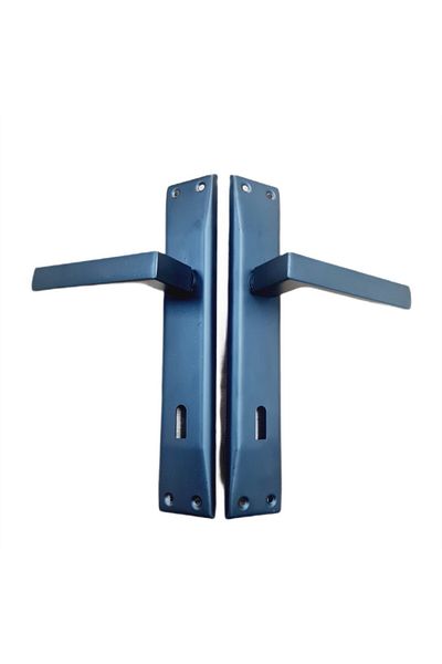 Nobel Max Avanti Mirrored Matte Black Room Door Handle – Modern and Stylish Design / 2 Sets